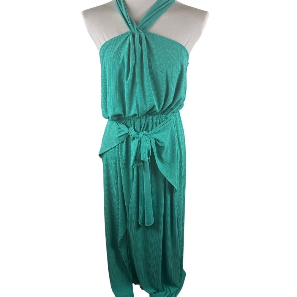 Free People Beach Golden Days Maxi Dress Turquoise/Radical Teal Medium - Picture 3 of 12